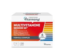 Vitarmonyl Multivitamine Senior 50+ - Integratore Complex Adulti con Vitamina B, C, D, Zinco e Fermenti Lattici - Energia, Microcircolo, Funzione Cognitiva, Vista e Ossa - 30 capsule - 1 Mese
