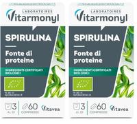 Vitarmonyl Spirulina Pura Fonte di Proteine - 60 Compresse (Confezione da 2)