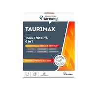 Vitarmonyl Tono e Vitalità 6in1 - Per Stanchezza Fisica e Mentale - 8 Fiale | Con Ginseng, Guaranà, Zenzero, Taurina, Carnitina e Vitamina B12 - Piante Officinali - Senza Glutine, Vegano - Arancia