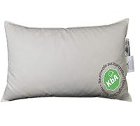 Vitaschlaf® Bio Luxe KBA - Cuscino in piuma organica, qualità tedesca, 30% piumino, 50 x 70 cm