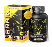 Vitastrong Brain Booster, Nootropico Potente con Acido Pantotenico per Prestazioni Mentali, Complex di Caffeina Integratore, Biotina, Carnitina, Coenzima Q10, Vitamina B6, Vitamina B12 e Acido Folico