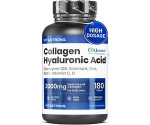 Vitastrong Collagene Acido Ialuronico - 180 Capsule, 2000 mg di Collag