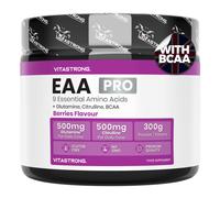 Vitastrong EAA Pro - Frutti di Bosco, 300 g, Recupero muscolare e pres