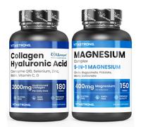 Vitastrong Magnesio 5-in-1 & Collagene + Acido Ialuronico - Pelle e be