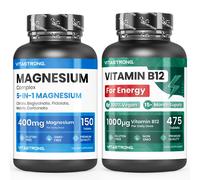 Vitastrong Vitamina B12 & Complesso di Magnesio 5-in-1 - Energia quoti