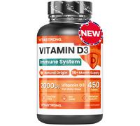 Vitastrong Vitamina D3 2000 UI - 450 Compresse, Formula Ad Alta Dose 4
