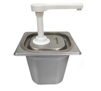 VITASUNHOW Pompa dispenser per salse in acciaio inox, erogatore per condimenti, 3,4 l, per cucina e ristorante, per ketchup, condimenti per insalata, salsa di soia, aceto, maionese (JLT-1035P)