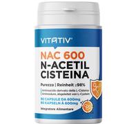 VITATIV® NAC 600 N-Acetil-L-Cisteina | 90 Capsule Vegetali | Nac Eleva