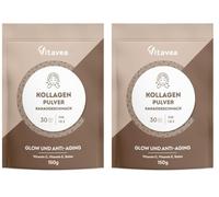 Vitavea Collagene Cacao Doypack - 2500 mg di Collagene Marino Idrolizzato Tipo 1 e 3 - Con Vitamina C, E, Selenio - Azione Antirughe - Pelle Luminosa - Gusto Cacao -150 g (Confezione da 2)