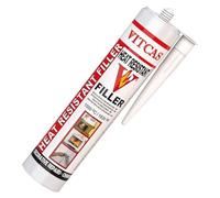 VITCAS Stucco resistente al calore, materiale pronto all'uso, resistente, per giunti in cemento, riparazioni decorative, fino a +1000 °C, 310 ml