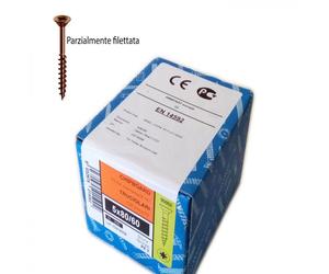 Vite 4,0x70/50mm - 200pz TPS testa conica bronzata per legno truciolare parzialm