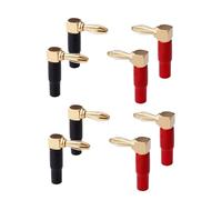 Vite a banana tipo L ad angolo retto da 90 gradi 4mm for amplificatori Binding Post Connettore adattatore altoparlante video placcato oro 4mm(4pcs)