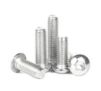 Vite a brugola a testa tonda da 10 pezzi Vite a esagono incassato a testa tonda in acciaio inossidabile, 10 pezzi, 10-32x1-1/2"