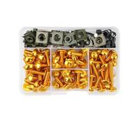 Vite a bullone Compatibile Con Honda Per CBR600RR CBR1000RR CBR 600 F2 F3 F4 900 929RR 650R 177 Pezzi Kit Bulloni Carenatura CNC Clip Fissaggio Vite(Gold)