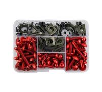 Vite a bullone Compatibile Con Honda Per CBR600RR CBR650R CBR500R CBR1000RR F4i 600RR CBR650F CBR250RR F2 Kit Bulloni Carenatura 177 Pezzi CNC Viti Dado(Rosso)