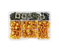 Vite a bullone Compatibile Con Honda Per CBR600RR CBR650R CBR500R CBR1000RR F4i 600RR CBR650F CBR250RR F2 Kit Bulloni Carenatura 177 Pezzi CNC Viti Dado(Gold)