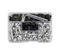 Vite a bullone Compatibile Con Honda Per NC750X ADV 350 Fz8 Dio AF18 AF27 190 Pezzi Bulloni Completi Carenatura Moto(Silver)