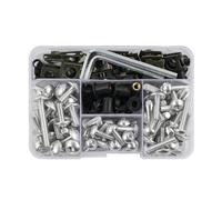 Vite a bullone Compatibile Con Suzuki Per GSX1300R Hayabusa 190 Pezzi Kit Bulloni Carenatura Corsa Per Moto Clip Di Fissaggio Vite(Silver)