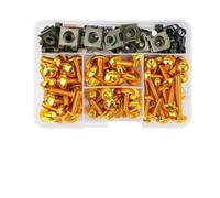 Vite a bullone Compatibile Con Yamaha Per TDM 850 900/A TMAX 500/530 SX/DX SRV250 SRX 400 600 TDR250 Kit Completo Bulloni Dadi E Viti Carenatura(Gold)