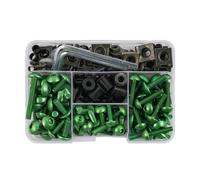 Vite a bullone Compatibile Con Yamaha Per YZF R1 R15 R25 R3 R6 R125 190 Pezzi Kit Bulloni Carenatura Corsa Moto Clip Fissaggio Vite(Green)