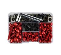 Vite a bullone Compatibile Con Yamaha Per YZF R1 R15 R25 R3 R6 R125 190 Pezzi Kit Bulloni Carenatura Corsa Moto Clip Fissaggio Vite(Rosso)