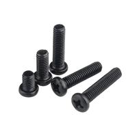 Vite a croce a testa tonda nera M2 M2.5 M3 M4 Viti elettroniche a testa cilindrica da incasso di piccole dimensioni DIN7985 GB818(12mm,M2.5 X 50pcs)