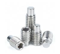 Vite a esagono incassato senza testa, 50 pezzi, M4, M5, 304, A2, in acciaio inox, testa esagonale convessa, estremità convessa, vite di regolazione per cani (25 mm, M5, 50 pezzi)