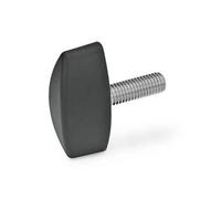 Vite a farfalla con perno filettato in acciaio inox, diametro 32 mm, M6 x 25