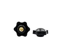 Vite a forma di fiore, Vite a testa zigrinata con pomello a stella in fiore nero Dimensioni multiple 1/5/10 pz(Blind Hole,M10 (Head 38mm 5pcs)