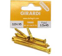 VITE A LEGNO IN OTTONE TESTA SVASATA C/CALOTTA mm3,5x45 - DIN 95 (GOCCIA SEGO)