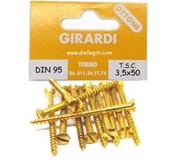 VITE A LEGNO IN OTTONE TESTA SVASATA C/CALOTTA mm3,5x50 - DIN 95 (GOCCIA SEGO)
