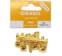 VITE A LEGNO IN OTTONE TESTA SVASATA C/CALOTTA mm4,0x25 TAGLIO CROCE - DIN 7995