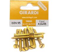 VITE A LEGNO IN OTTONE TESTA SVASATA C/CALOTTA mm4,0x45 - DIN 95 (GOCCIA SEGO)