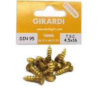 VITE A LEGNO IN OTTONE TESTA SVASATA C/CALOTTA mm4,5x16 - DIN 95 (GOCCIA SEGO)