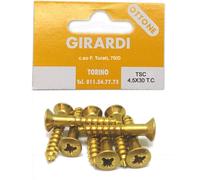VITE A LEGNO IN OTTONE TESTA SVASATA C/CALOTTA mm4,5x30 TAGLIO CROCE - DIN 7995