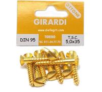 VITE A LEGNO IN OTTONE TESTA SVASATA C/CALOTTA mm5,0x35 - DIN 95 (GOCCIA SEGO)