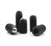 Vite a molla con testa sferica, Vite di fissaggio con bullone a sfera e molla a esagono incassato M3-M8, confezione in acciaio nero grado 12.9(20pcs M4x6mm)