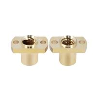 Vite a ricircolo di sfere, vite a ricircolo di sfe 2 pz T8 Vite di comando Dadi Ottone H Flangia Dado Passo 2mm Trapezoidale(2pcs Round Nuts)