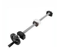 Vite A Sfere Rullata C7 Con Estremità Lavorata + Dado A Sfere 1605 + Alloggiamento Dado + Supporto Terminale BK/BF12 + Volantino For Parti CNC Argento(SFU1610,550mm)