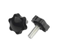 Vite a testa a stella Manopola di serraggio con vite a testa zigrinata esagonale M4 M5 M6 Testa a stella a sei punte da 25 mm 10 pezzi(M6*12mm)