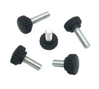 Vite a testa a stella Vite a testa zigrinata M10 Testa in nylon in acciaio al carbonio Filettatura 16-40mm 5 pz(M10*40mm)