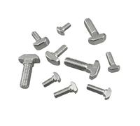 Vite a testa a T, Connettore di fissaggio in alluminio 2020 con testa a martello M5 T da 30 pezzi/20 pezzi/10 pezzi, lunghezza 10 mm/12 mm/16 mm/20 mm/25 mm(10pcs,M5x25)