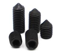 Vite a testa cilindrica conica， 10 pezzi M2.5 M3 M4 M5 M6 M8 M10 in acciaio nero grado 12.9 con esagono incassato, punta conica, vite senza testa, bullone con estremità conica(10mm,M3 10pcs)