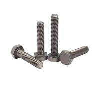 Vite a testa esagonale esterna in titanio puro TA2 M2.5 M3 M4 M5 M6 M8 M10 M12 M14 M16, lunghezza bullone 10~50 mm, 1/5 pezzi(20mm,5pcs M4)