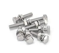 Vite a testa esagonale in acciaio inossidabile 304 con dado esagonale-M10 * 25 (5 set)