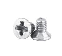 Vite a Testa Piatta, 100 Pezzi Ss304 Vite a Testa Piatta in Acciaio Inossidabile Bullone di Fissaggio M3 4 Mm Vite a Testa Svasata a Macchina, Vite a Testa Piatta (M3*6)