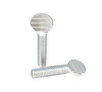 Vite a testa piatta, 2-20 pezzi M4/M5/M6/M8/M10 viti a testa zigrinata in acciaio inossidabile a forma di racchetta da ping pong, M5x12mm(M10x20mm(2pcs))