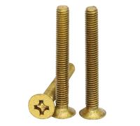 Vite a testa piatta svasata a croce con bullone in ottone M4, 20 pezzi, M4x30