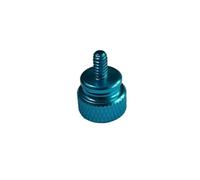 Vite a testa piatta zigrinata, Viti zigrinate multicolore 6-32x6.5mm 10 pezzi in alluminio da serrare a mano Pannello laterale PC HDD(Light blue)