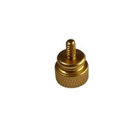 Vite a testa piatta zigrinata, Viti zigrinate multicolore 6-32x6.5mm 10 pezzi in alluminio da serrare a mano Pannello laterale PC HDD(Golden)